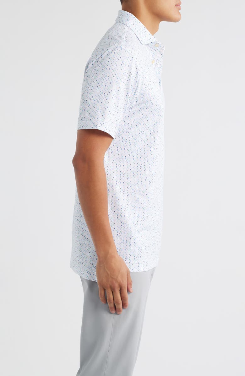 Peter Millar Cocktail Garnish Performance Jersey Polo, Alternate, color, White