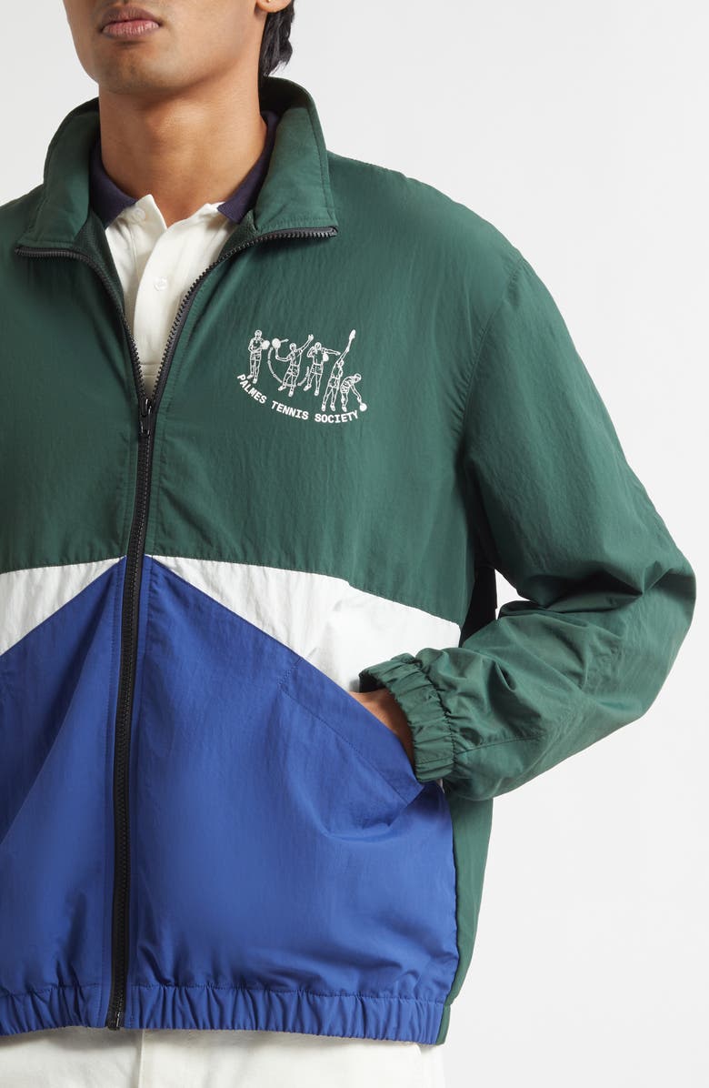 PALMES Practice Recycled Nylon Track Jacket, Alternate, color, Dark Green