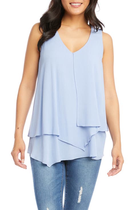 V-Neck Layered Asymmetrical Tank