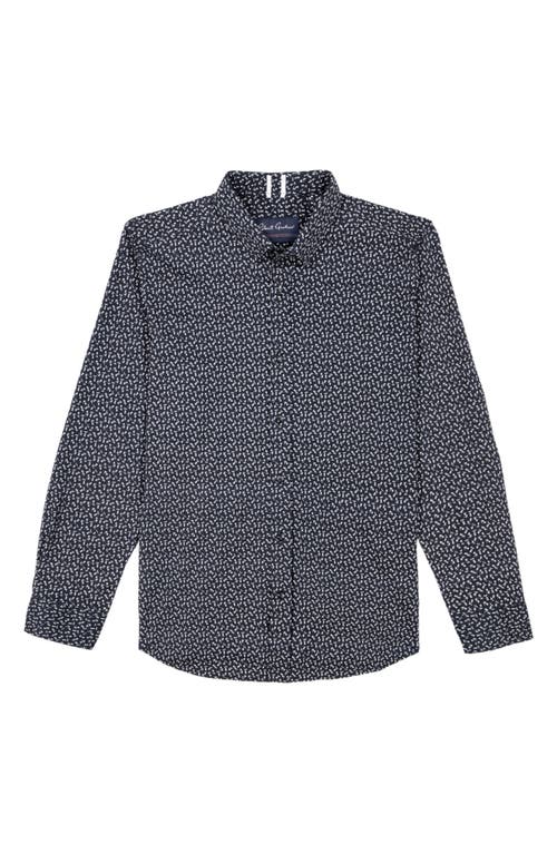 Robert Graham Crossbones Cotton Button-up Knit Shirt In Black
