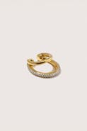 Otiumberg 14kt Gold Vermeil  Pave Double Ear Cuff