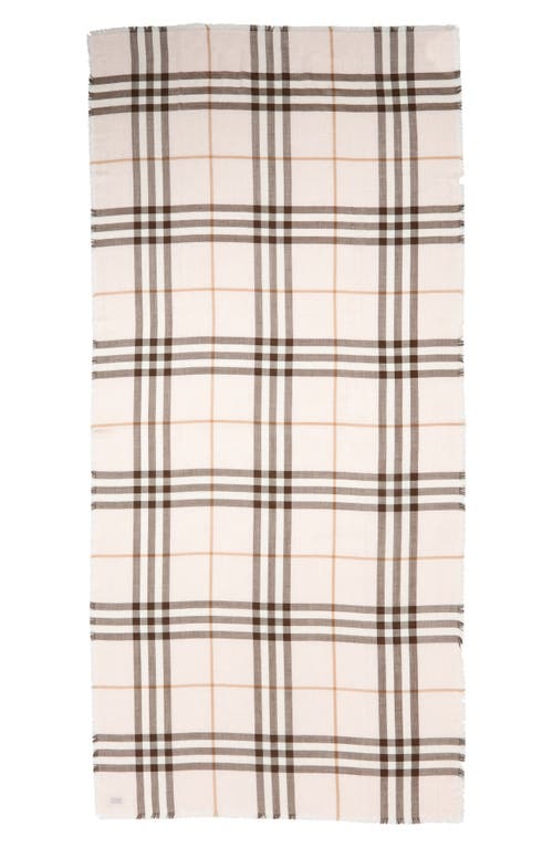 Burberry Reversible Medium Check Wool & Silk Scarf In Pink