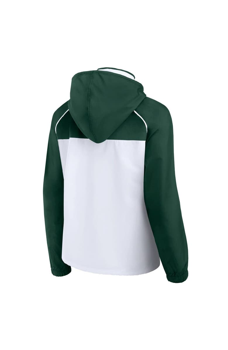 FANATICS Women's Fanatics White Green Bay Packers Full-Zip Anorak Hoodie Jacket, Alternate, color, 