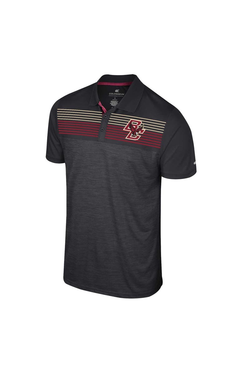 COLOSSEUM Men's Colosseum Black Boston College Eagles Langmore Polo, Alternate, color, Black