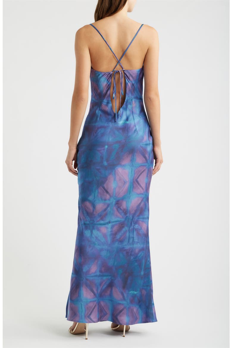 Bronte Cowl Neck Maxi Dress, Alternate, color, BLUE MULTI