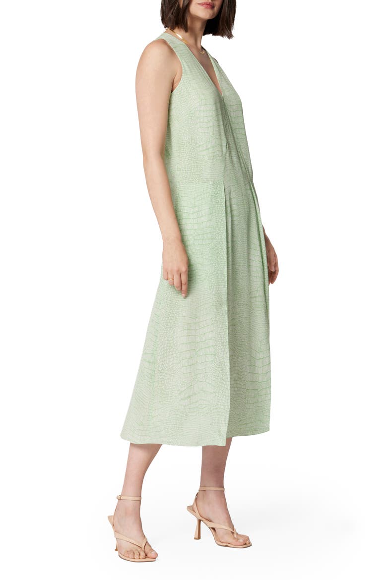Alice Silk Dress, Alternate, color, NATURE WHITE AND JADESHEEN