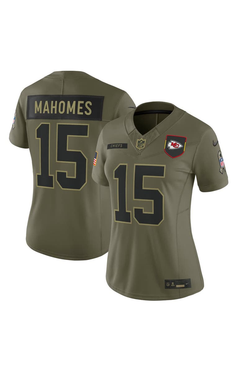 Nike Women's Nike Patrick Mahomes Olive Kansas City Chiefs 2025 Salute to Service Limited Jersey, Main, color, Olive