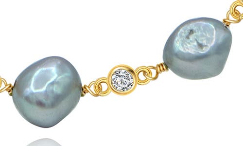 La Meno Ocean Of Baroque Pearls Necklace In Gold