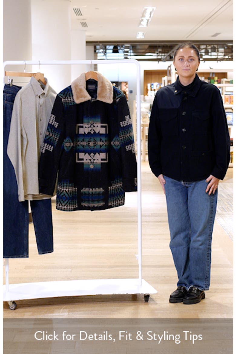Brownsville Wool Coat with Faux Shearling Collar video