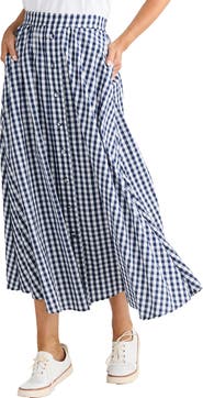 Brave+True Lucy Plaid Maxi Skirt