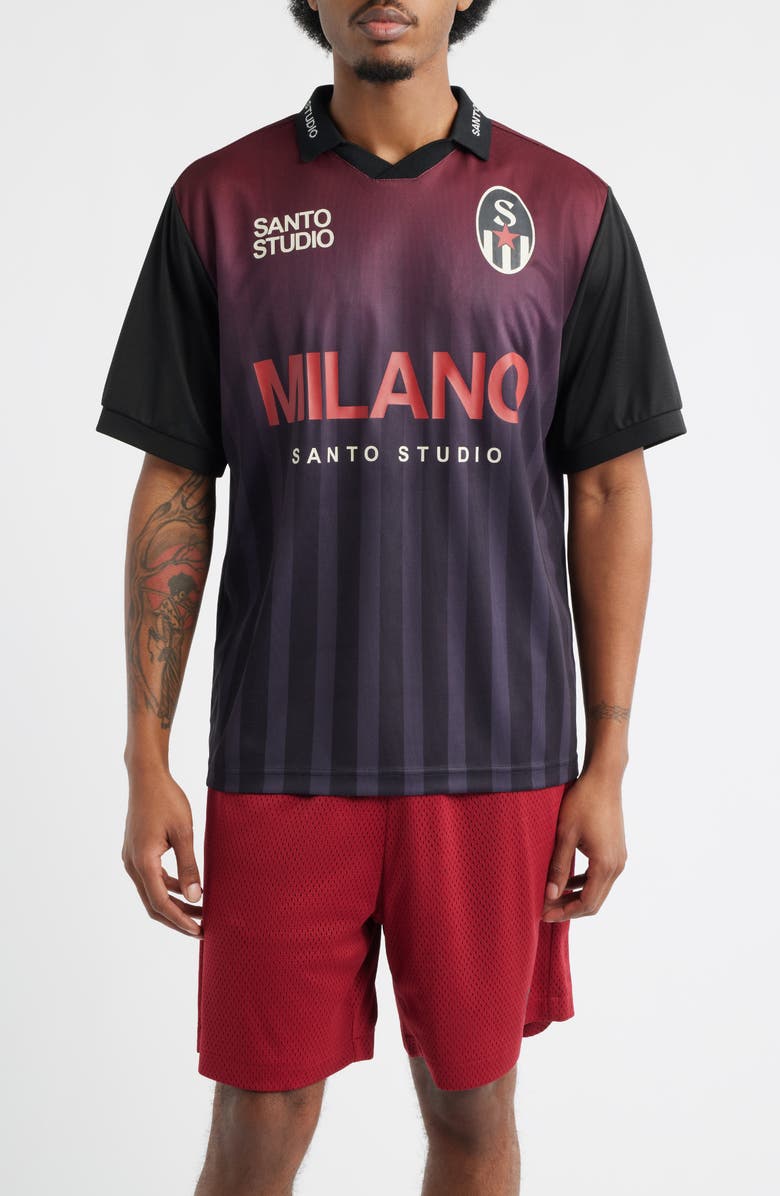 SANTO STUDIO Milano Team Jersey, Main, color, Red/ Burgundy Multi