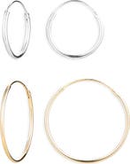 Argento Vivo Sterling Silver Set of 2 Endless Earrings