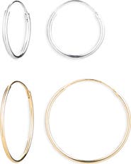 Argento Vivo Sterling Silver Set of 2 Endless Earrings