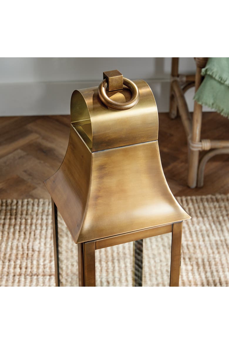 Geneva Lantern Candle Holder Large, Alternate, color, Gold