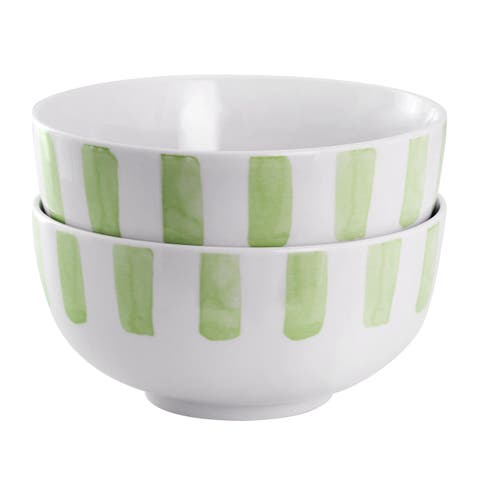 2 Piece Fine Ceramic Cereal Bowl Set