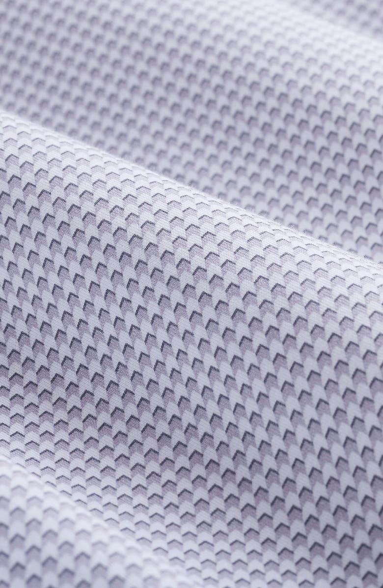 Bugatchi Devon OoohCotton<sup>®</sup> Optical Grid Print Button-Up Shirt, Alternate, color, Platinum