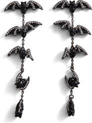 BaubleBar Night Flight Bat Linear Drop Earrings