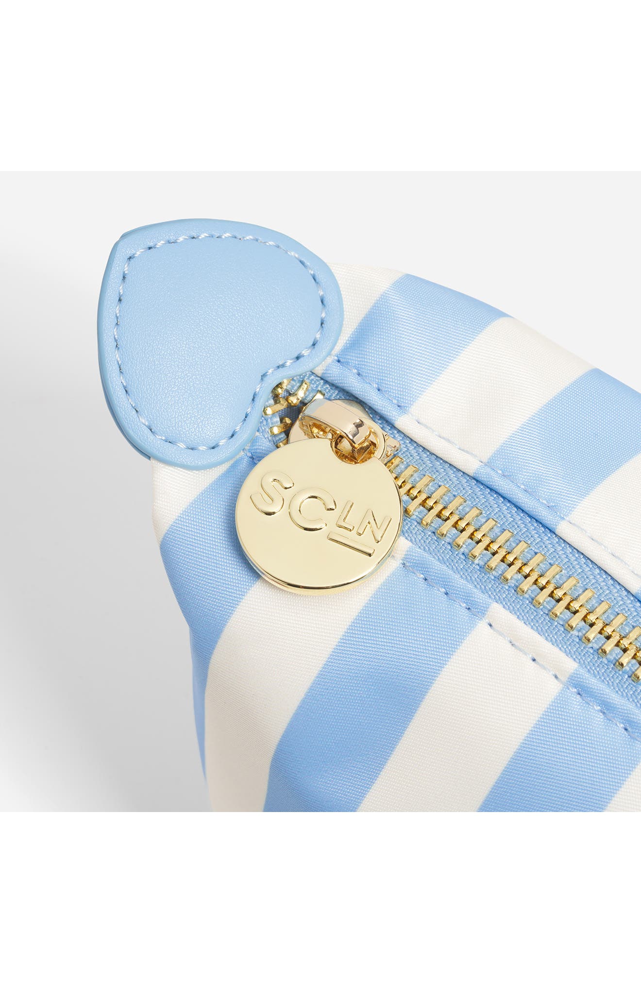 Stoney Clover Lane Small Stripe Nylon Pouchette, Alternate, color, Periwinkle Stripes