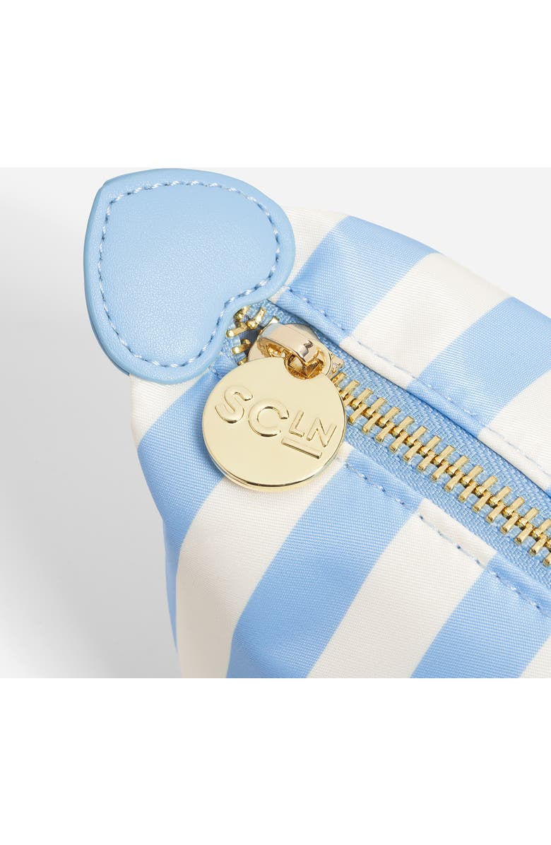 Stoney Clover Lane Small Stripe Nylon Pouchette, Alternate, color, Periwinkle Stripes