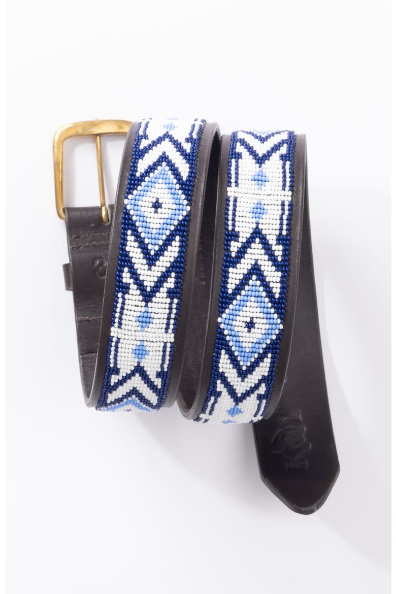 Maasai Beaded Belt, Alternate, color, PURPLE/WHITE