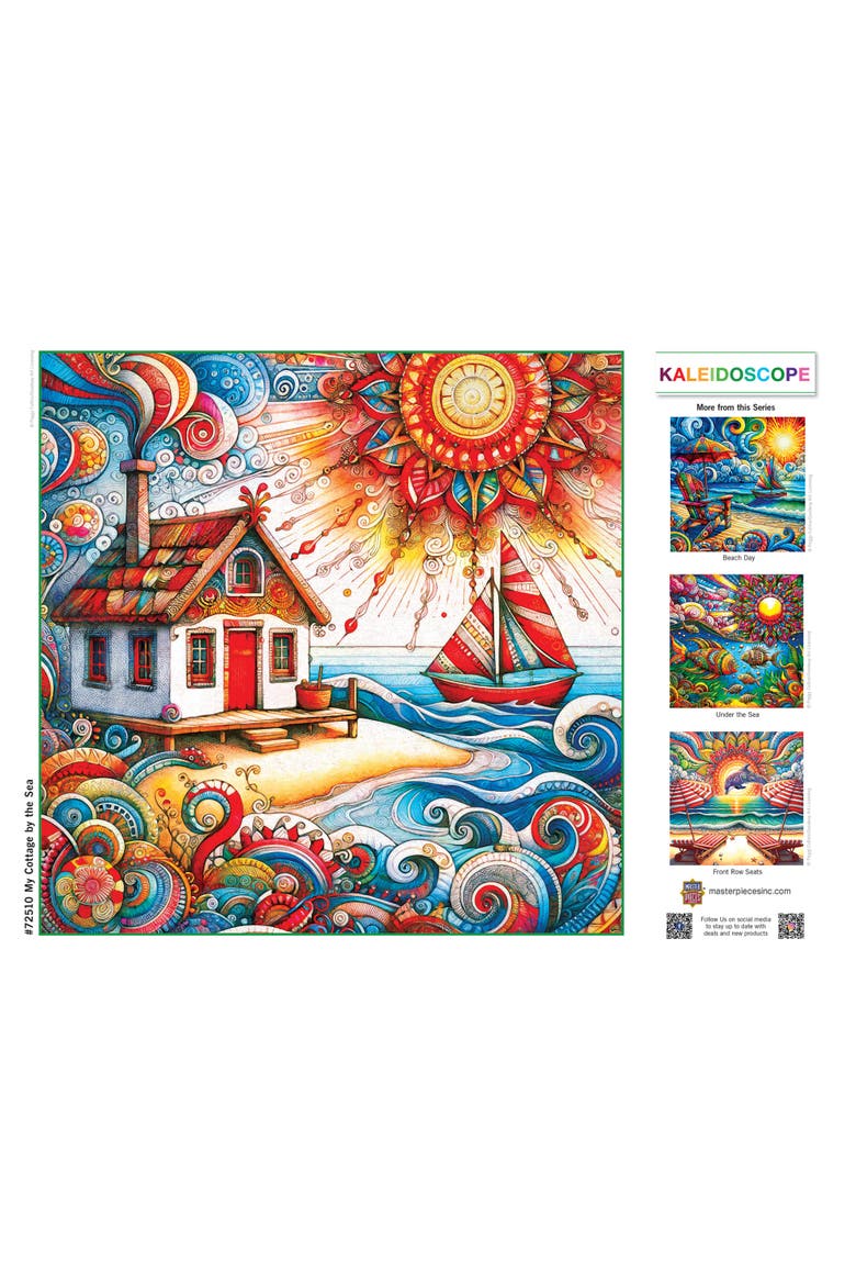 My Cottage by the Sea 1000 Piece Puzzle, Alternate, color, Multicolor