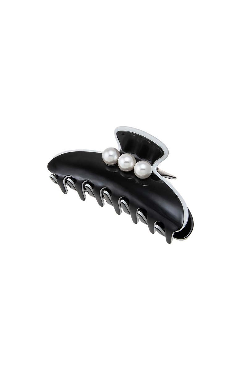 BY ADINA EDEN Triple Pearl Classic Medium Claw Clip, Alternate, color,