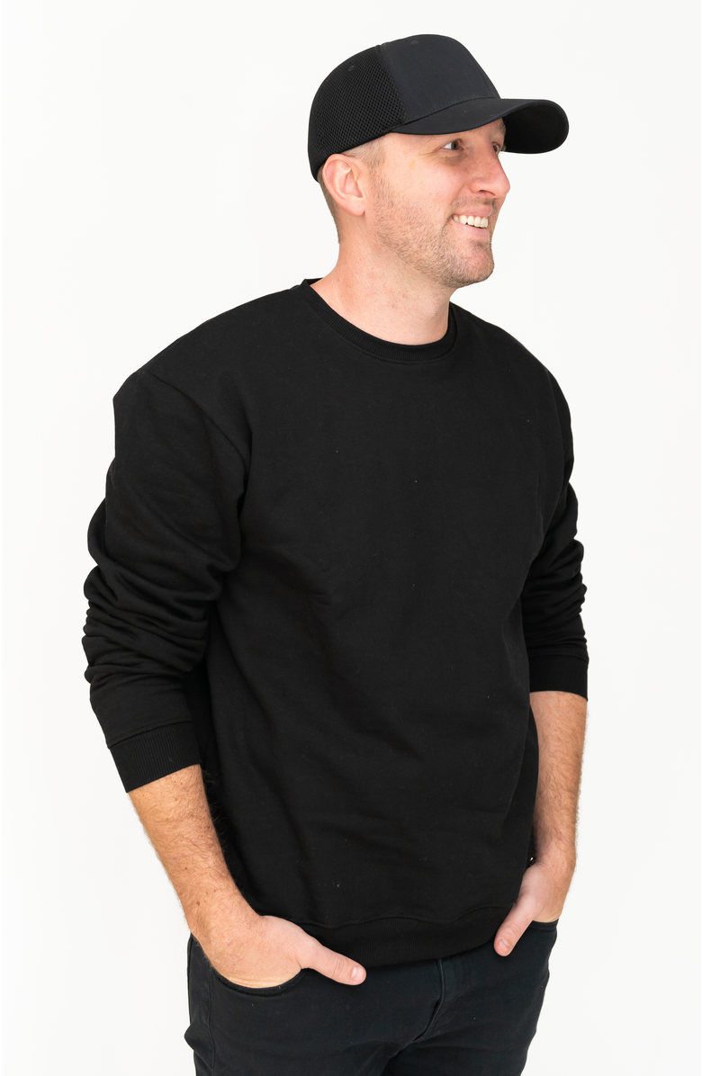 Laree + Co Basic Unisex Adult Sweatshirt, Main, color, Onyx