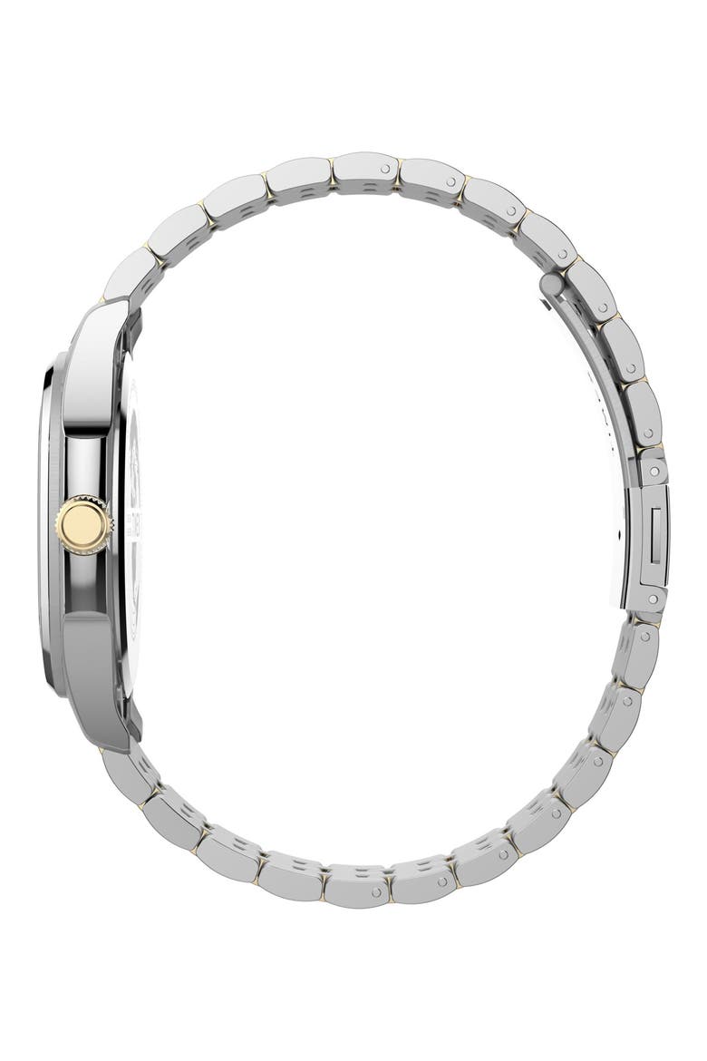 Marquis Croc-Embossed Leather Strap Watch, Alternate, color, SILVER