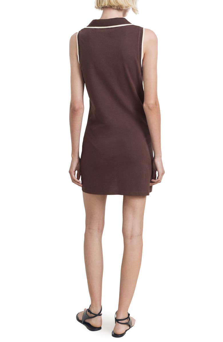 MANGO Polo Minidress, Alternate, color, Chocolate