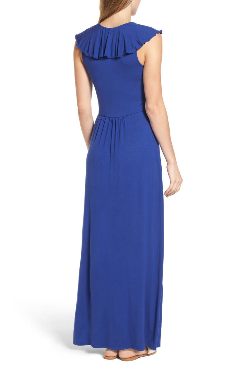 Ruffle Maxi Dress, Alternate, color, SUPER ROYAL