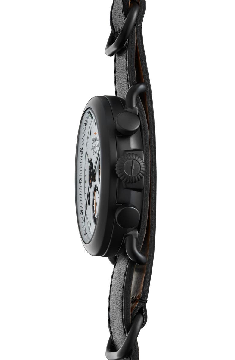 Shinola 'The Runwell Contrast Chrono' Leather Strap Watch, 41mm, Alternate, color, 