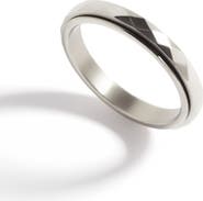 Mint & Lily Dainty Hammered Band Spinning Fidget Ring