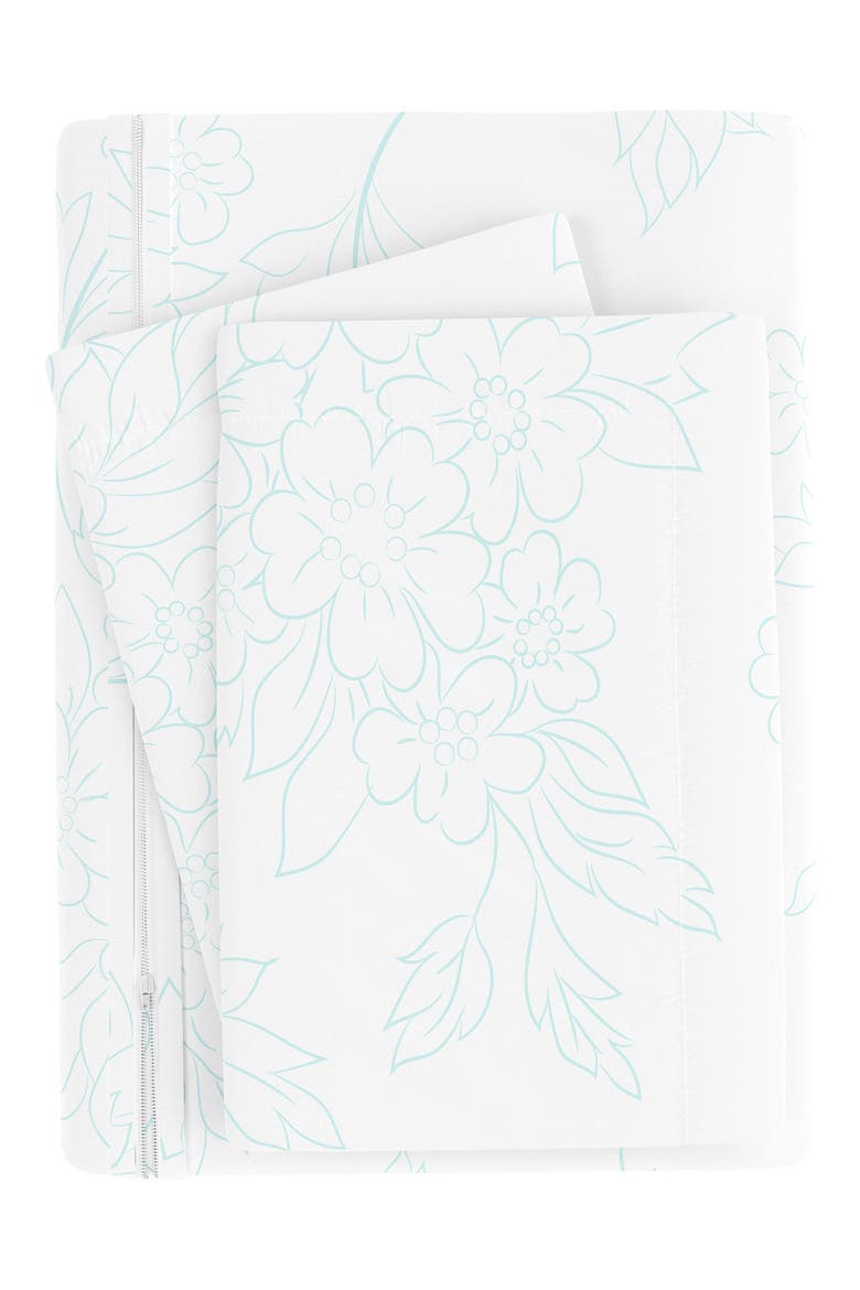 Premium Ultra Soft Vine Pattern 3-Piece Duvet Cover Set, Alternate, color, AQUA