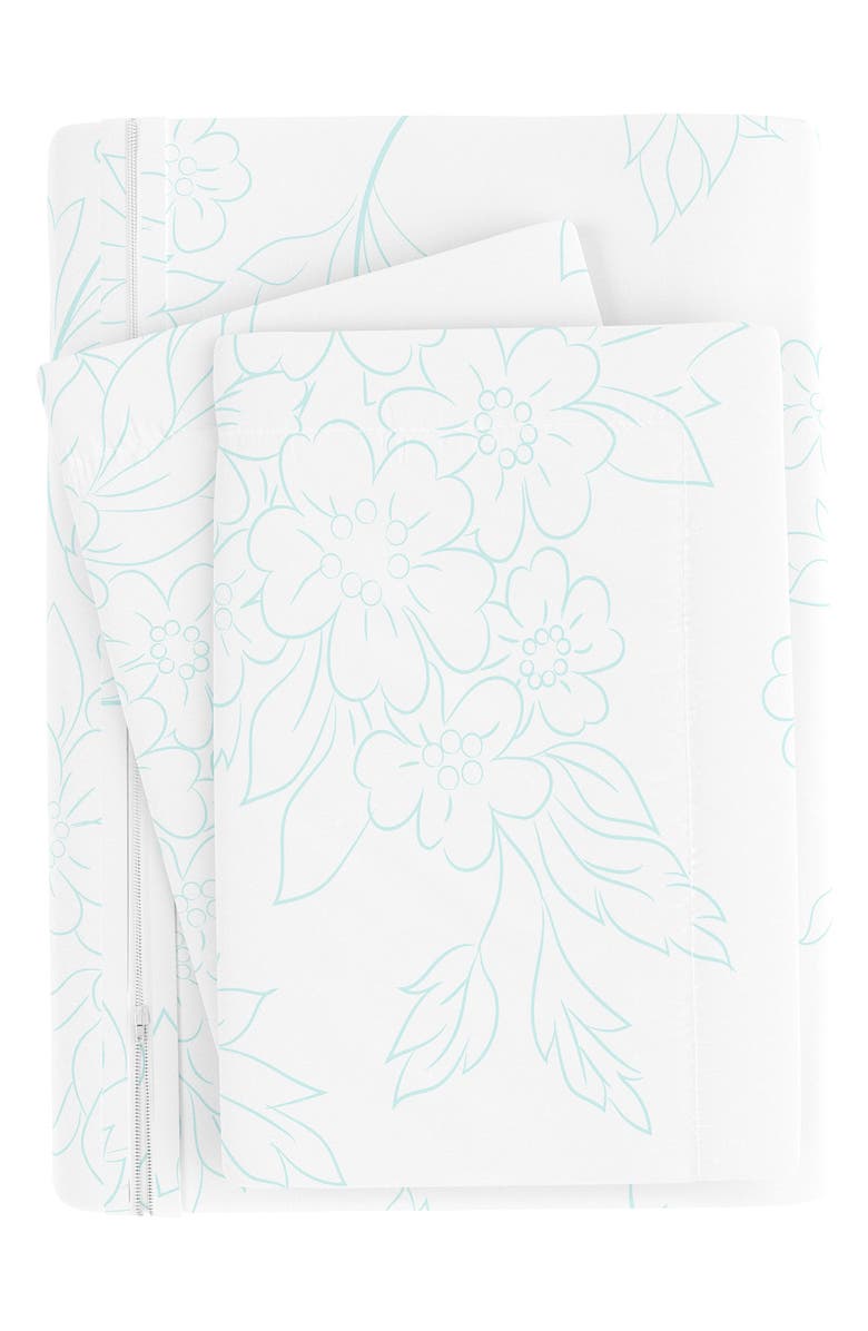 HOMESPUN Premium Ultra Soft Vine Pattern 3-Piece Duvet Cover Set, Alternate, color, Aqua