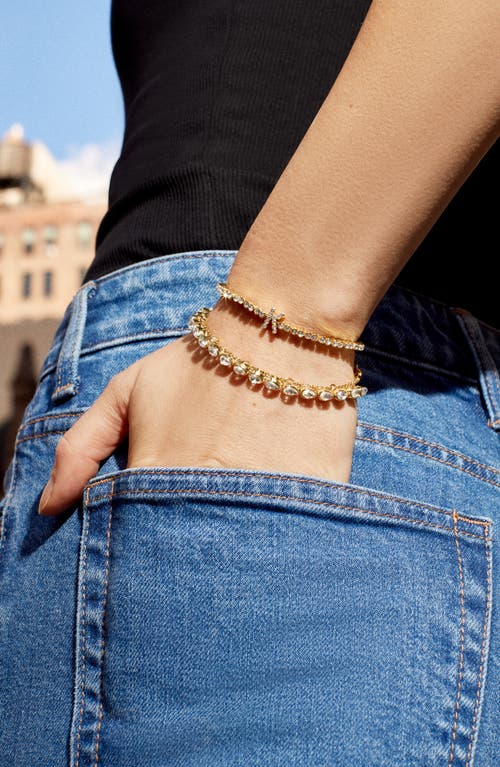 Baublebar Initial Slider Bracelet In Clear K