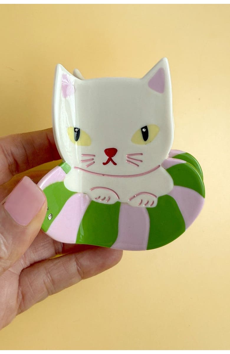 Centinelle Vacation Kitty Hair Claw, Alternate, color, White