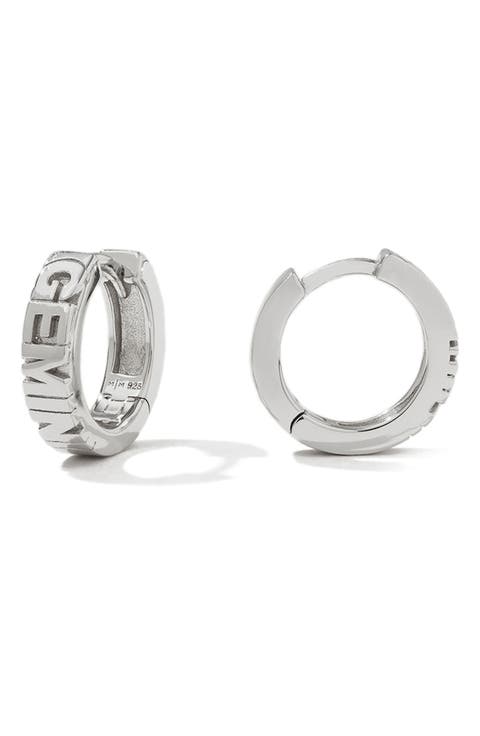 Zodiac Sign Hoop Earrings