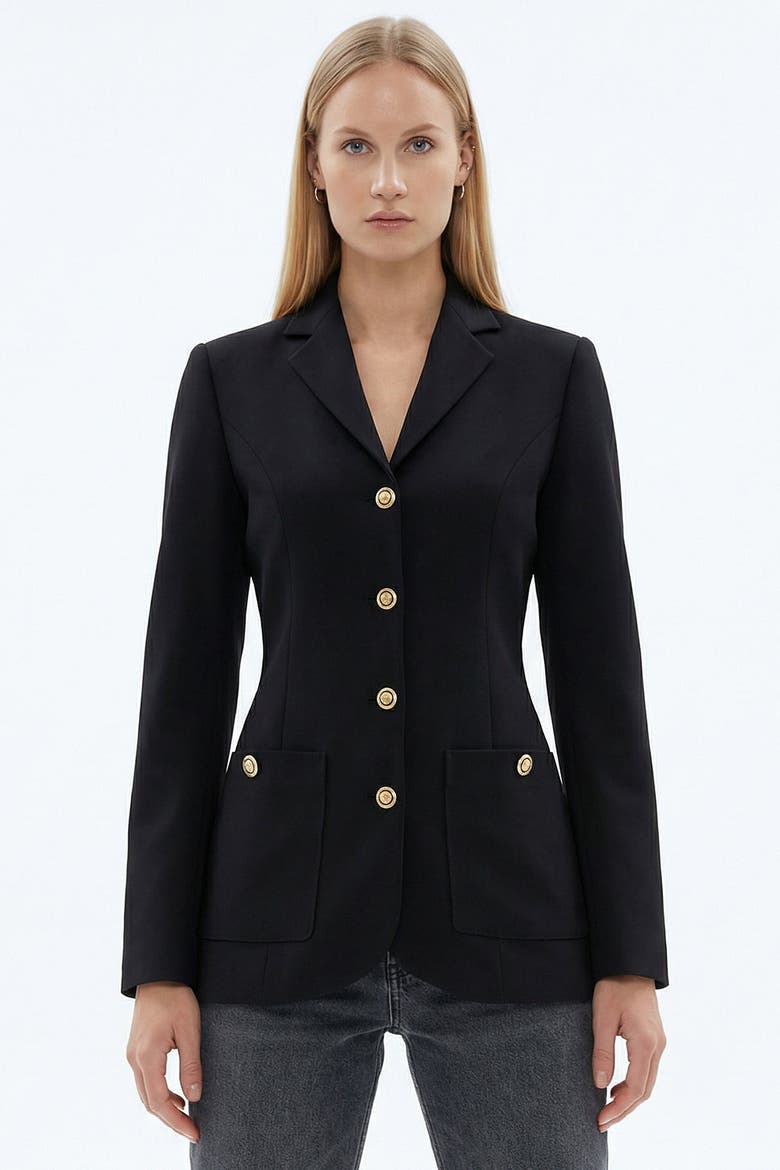 Jaime Blazer Jacket, Alternate, color, BLACK