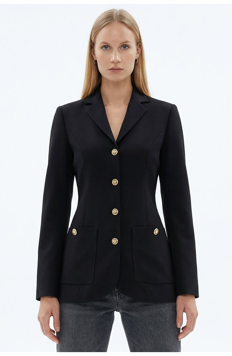 Exquise Jaime Blazer Jacket, Alternate, color, Black