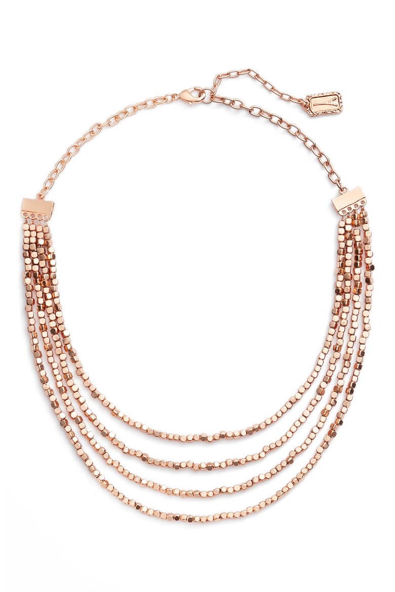 Ava Collar Necklace, Main, color, ROSE GOLD