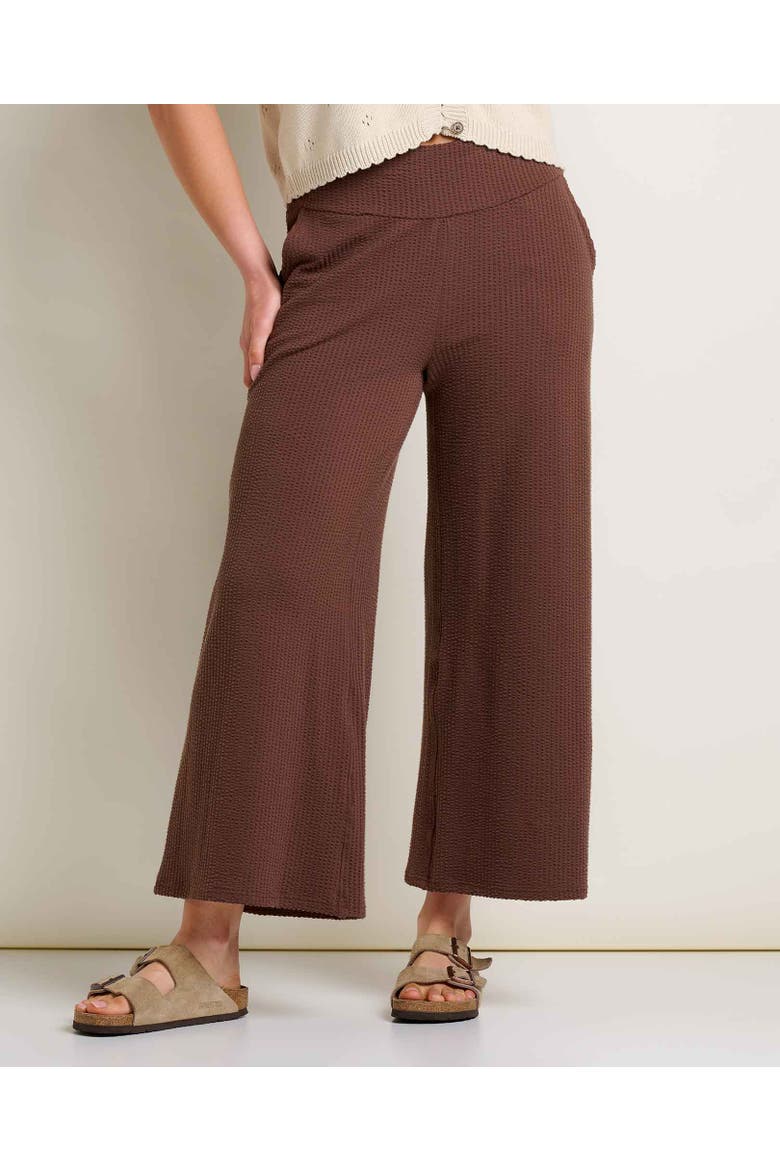 Chaka Wide Leg Crop Pant, Main, color, Chestnut Texture