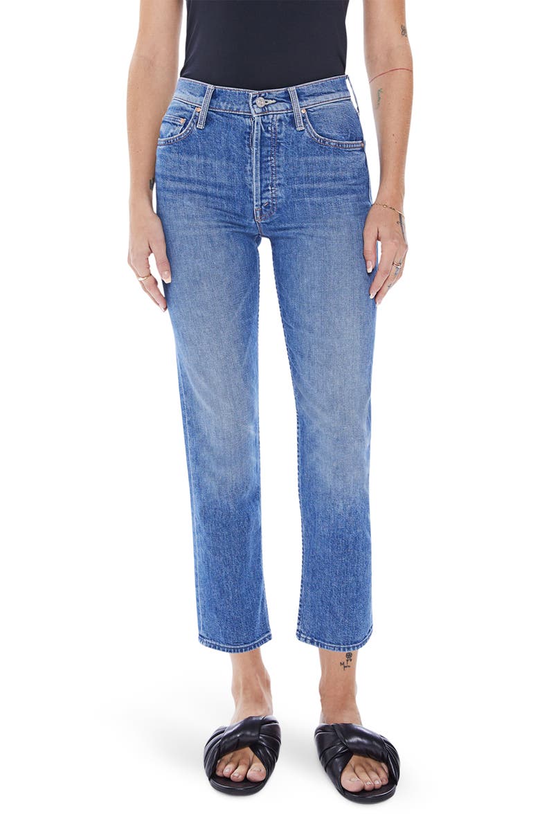 MOTHER The Tomcat Ripped Crop Straight Leg Jeans, Main, color,