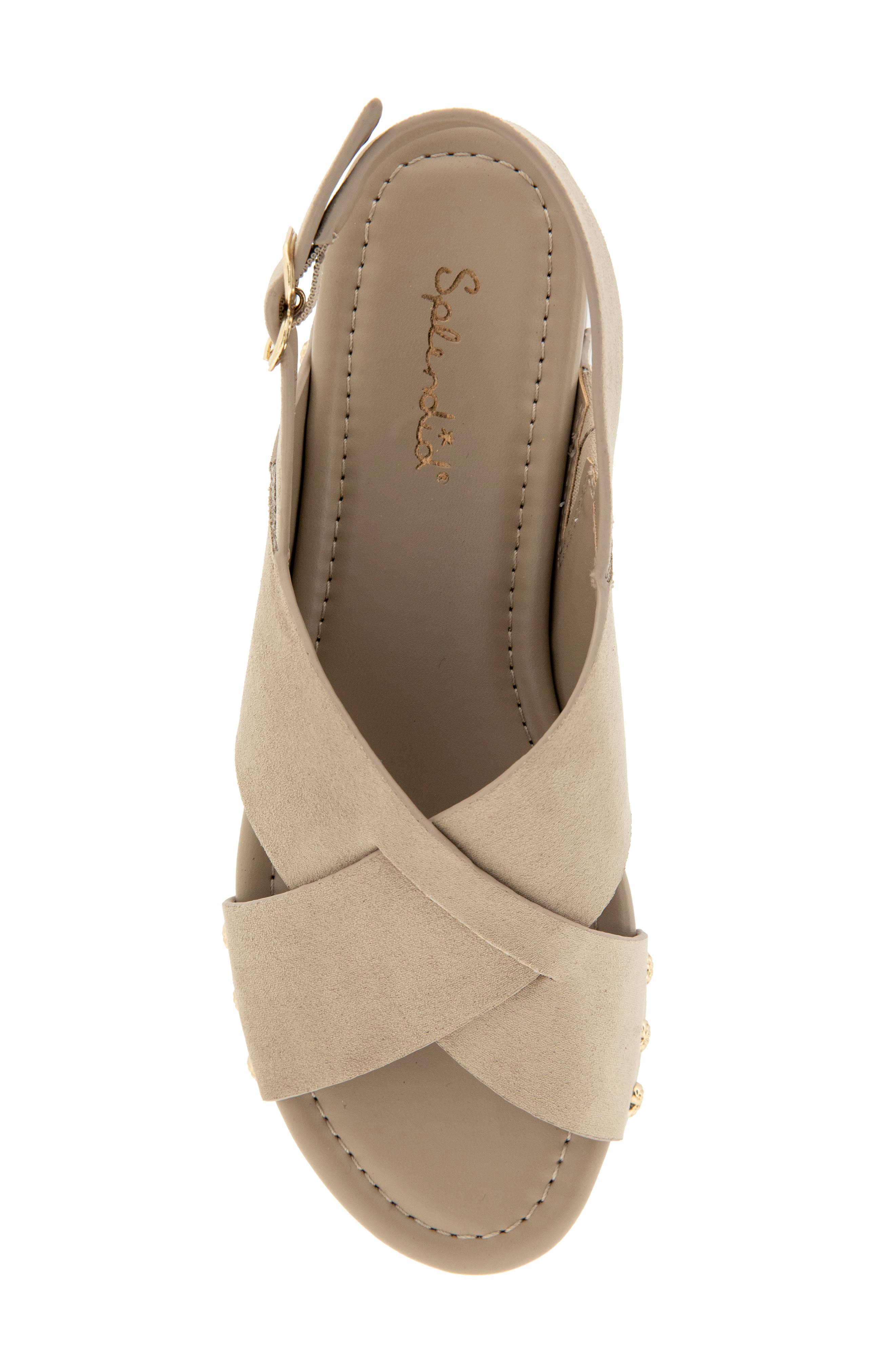 Splendid Quandry Woodgrain Platform Slingback Sandal, Alternate, color, Moonstone