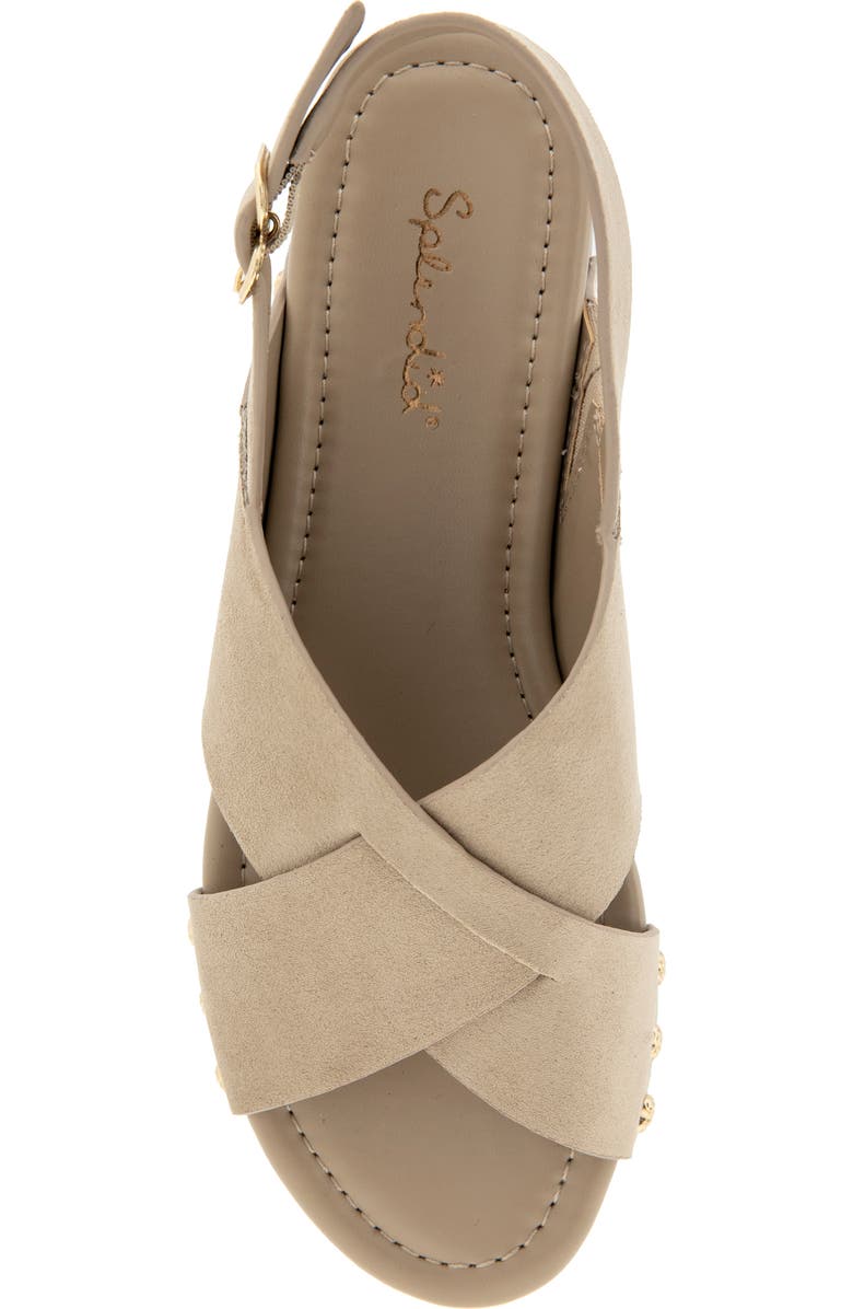Splendid Quandry Woodgrain Platform Slingback Sandal, Alternate, color, Moonstone