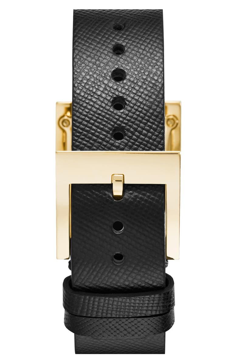 Tory Burch 'Buddy Classic' Rectangular Saffiano Leather Strap Watch, 26mm x 32mm, Alternate, color,