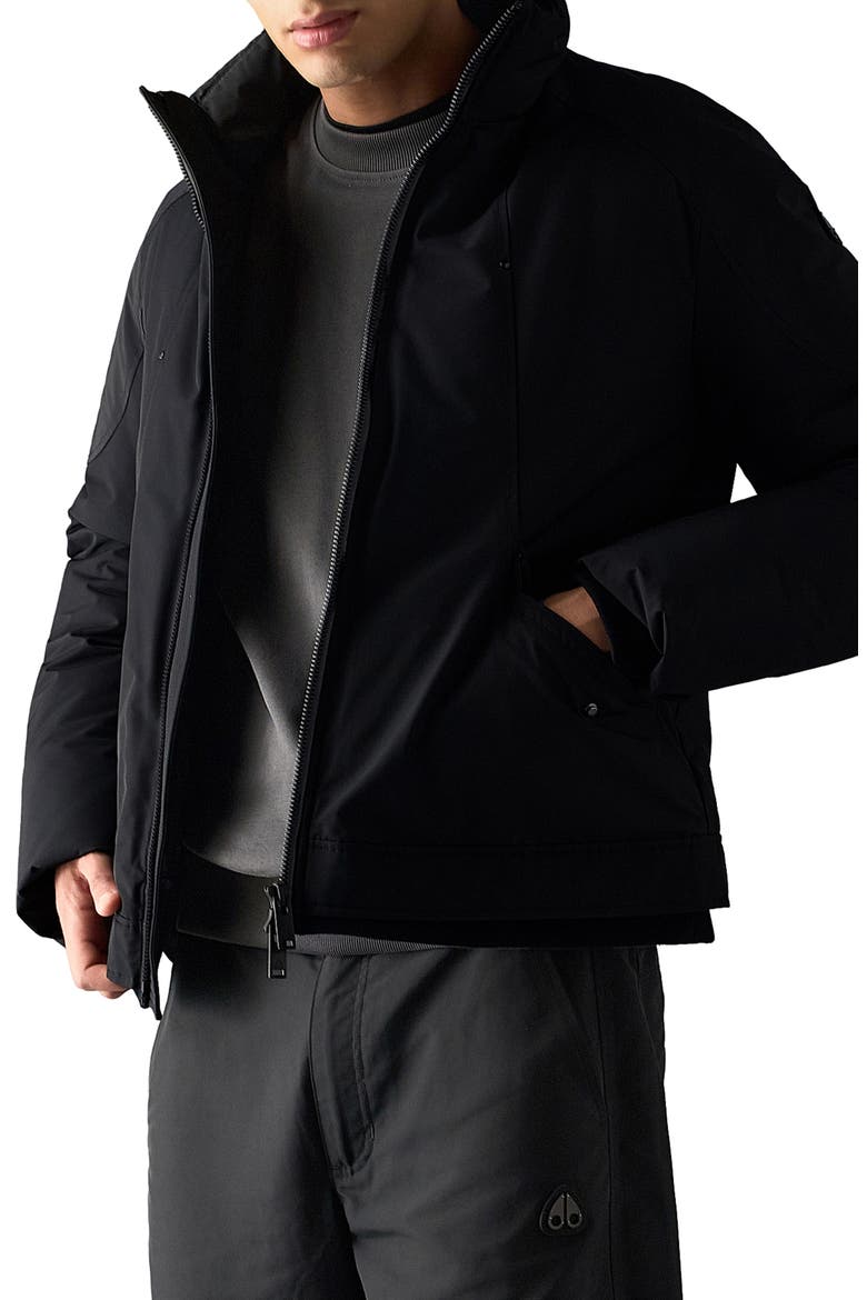 West-Ed Down Trucker Jacket, Main, color, BLACK