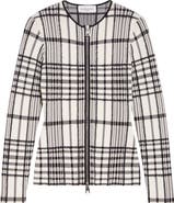 Brandon Maxwell Greer Plaid Jacquard Cardigan