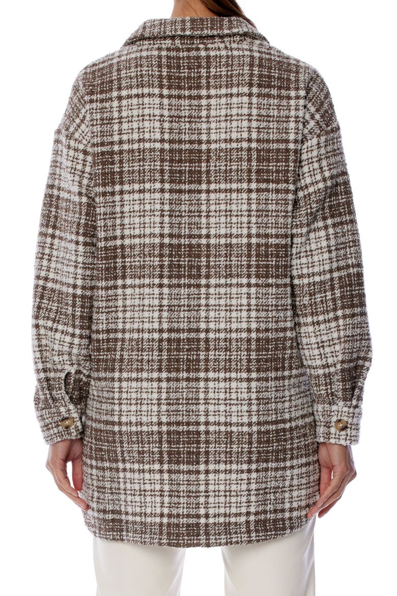 Pamela Shirt Jacket, Alternate, color, BROWN AND CREAM