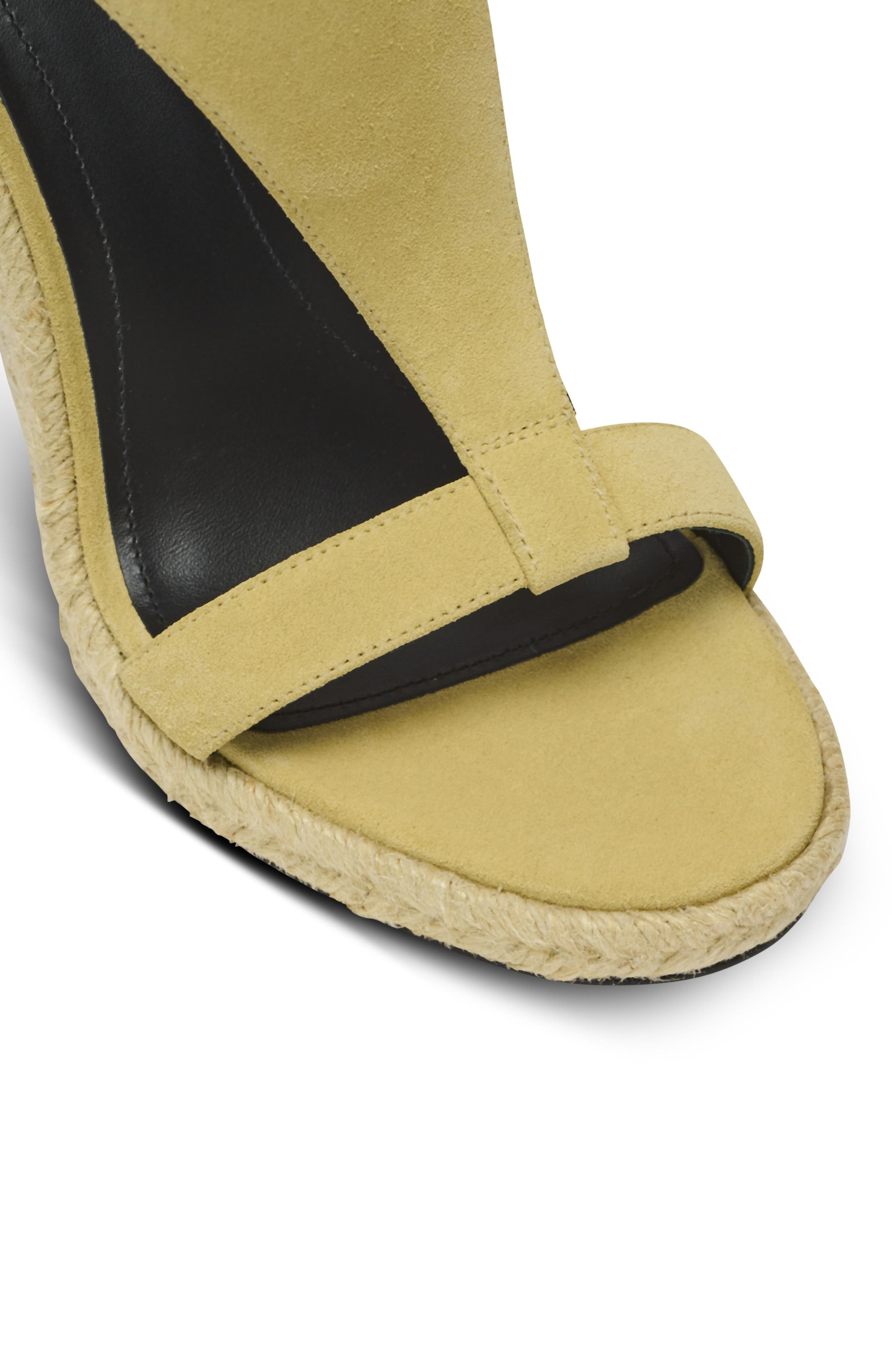 Balmain Anthem wedge espadrilles in suede, Alternate, color, Beige