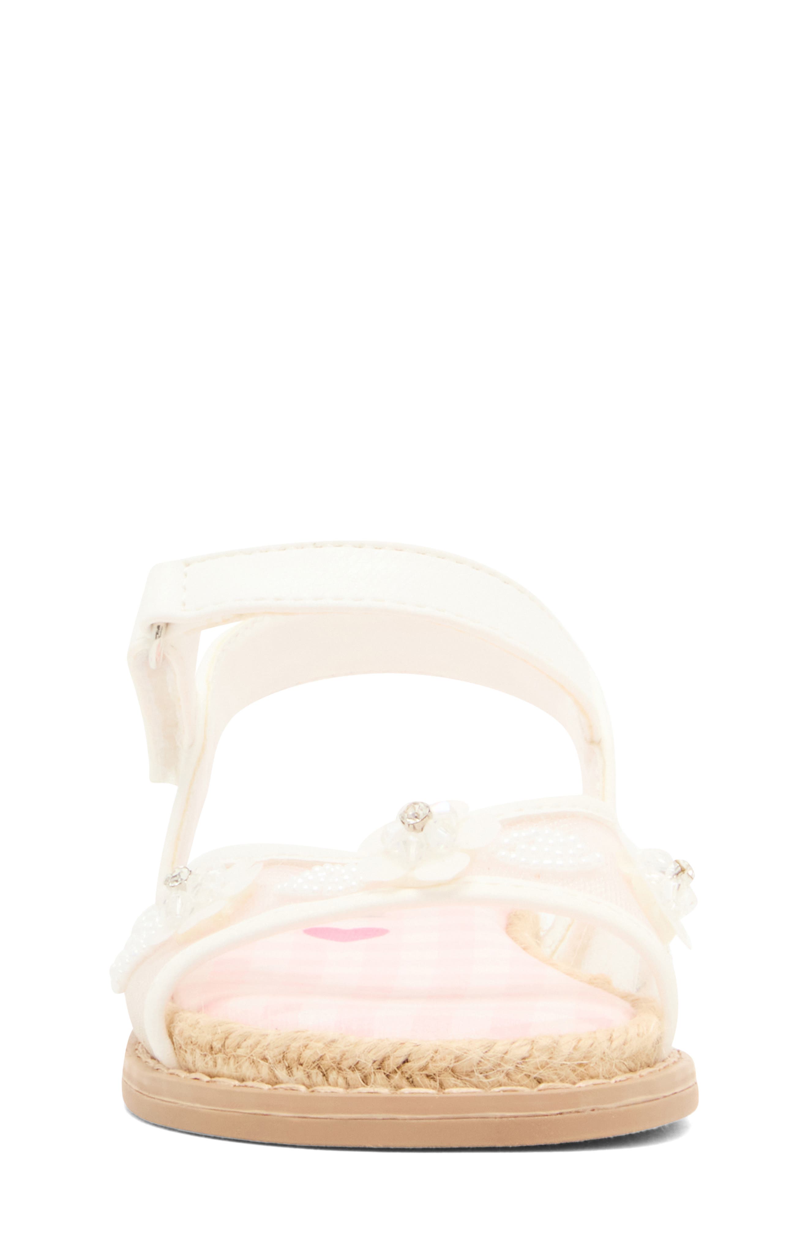 Steve Madden Kids' TKinsley Floral Embellished Ankle Strap Sandal, Alternate, color, 